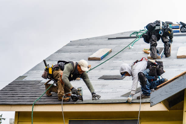 Professional Gutter Installation technician working in Columbia, MO